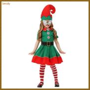Serally Elf Christmas Costume Clothes Photo Props Cosplay for Party