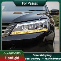 ไฟหน้ารถสำหรับ VW Passat 2011-2015อัพเกรดเป็นไฟท้าย LED ไฟฉายคาดศีรษะไฟฉายคาดศีรษะ DRL ไฟหน้าประกอบ