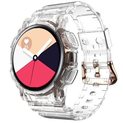 （A Decent035）สายนาฬิกาข้อมือ TPU สำหรับ Samsung Galaxy Active 2 40มม. สายกีฬาใหม่ล่าสุดเคสใสสำหรับ Correa Galaxy Watch Active 2สาย