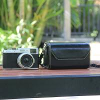 กระเป๋ากล้องหนัง J1ฝาครอบสำหรับ Nikon สำหรับกล้อง D-LUX Leica เคสห่อหุ้มสำหรับ Canon G5X กระเป๋าสะพายข้างสำหรับกระเป๋ากล้อง X100V Fuji