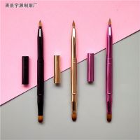 卐▩ Telescopic lip brush double with cover block defect make-up brush lipstick brush factory cangzhou lip brush tool cabinet and portable