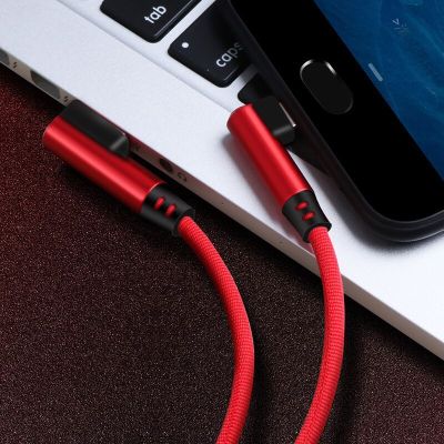 Double Elbow USB Type C to USB C Cable PD 60W Quick Charge 4.0 3.0 USB-C Fast Charging Cable for Macbook Pro Samsung Xiaomi 2/3m Docks hargers Docks C