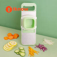 I Know Slicer For Kitchen-เครื่องตัดผักสแตนเลสสำหรับมันฝรั่งมะเขือเทศและหัวหอมแครอท Julienne และ Chopper สำหรับผักที่มีถุงมือ