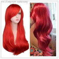 QQXCAIW Women Long Wavy Cosplay Wig Red Rose Pink Black Blue Sliver Gray Brown Temperature Synthetic Hair Wigs [ Hot sell ] TOY CENTER