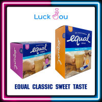 Equal Classic Sweet Taste 50,100Sachets อิควล ผลิตภัณฑ์ให้ความหวานแทนน้ำตาล 50และ100 ซอง