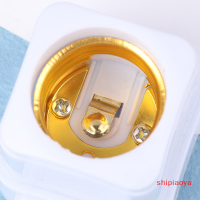 shipiaoya 2ชิ้นซ็อกเก็ตโคมไฟ E27อะแดปเตอร์หลอดไฟ LED สีขาวสแควร์หลอดไฟฐานซ็อกเก็ตตัวยึดโคมไฟอะแดปเตอร์เสียบสวิตช์เปิด ปิด