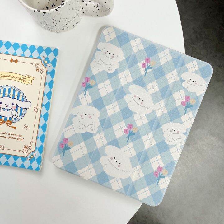 พร้อมส่ง-เคสไอแพด-gen9-gen10-air5-ขัดแตะ-ลูกสุนัข-น่ารัก-ที่ใส่ปากกา-เคส-ipad-gen8-air4-case-ipad-pro11-2021