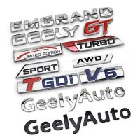 NEW Letter Emgrand Limited Edition GT Turbo TGDI V6 for Geely Metal Car Sticker Rear Emblem Badge Decal