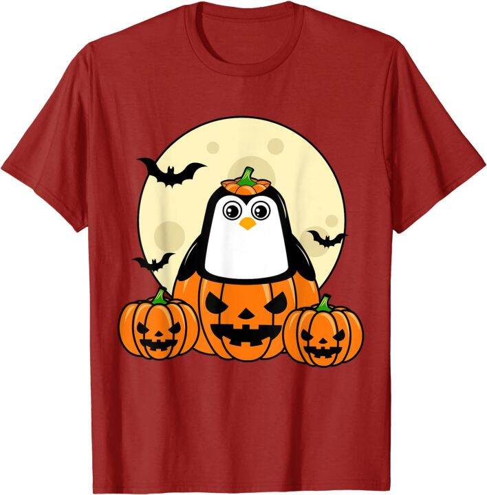 penguin-pumpkin-moon-bats-costume-cute-easy-halloween-gift-t-shirt-cotton-fitness-tight-tees-plain-men-top-t-shirts-fashionable