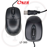 เมาส์ OKER รุ่น L7-300 เม้าส์สีดำ เม้าส์สาย USB