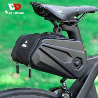 Bicycle Saddle Bag 2.6L Large Capacity Bike Tube Rear Tail Seatpost Bag EVA Waterproof Hard Saddlebag Seat Pannier Bike Accessor