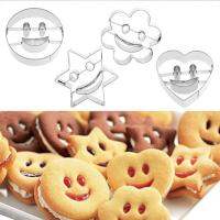 【lz】♙﹉✓  Conjunto De Moldes De Cozimento Em Aço Inoxidável Sorriso Rosto Biscuit Cookie Cutter Moldes De Decoração Do Bolo Acessórios De Cozinha De Panelas 4Pcs