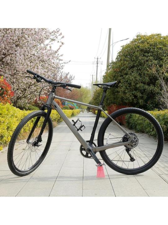 ขาตั้งจักรยานแบบพกพาสำหรับปรับการซ่อมทำความสะอาดจักรยานเสือภูเขาอุปกรณ์เสริมจักรยานพลาสติกสีสันสดใส