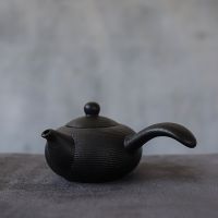 LUWU black crockery ceramic kyusu teapots handmade chinese tea pot 165ml