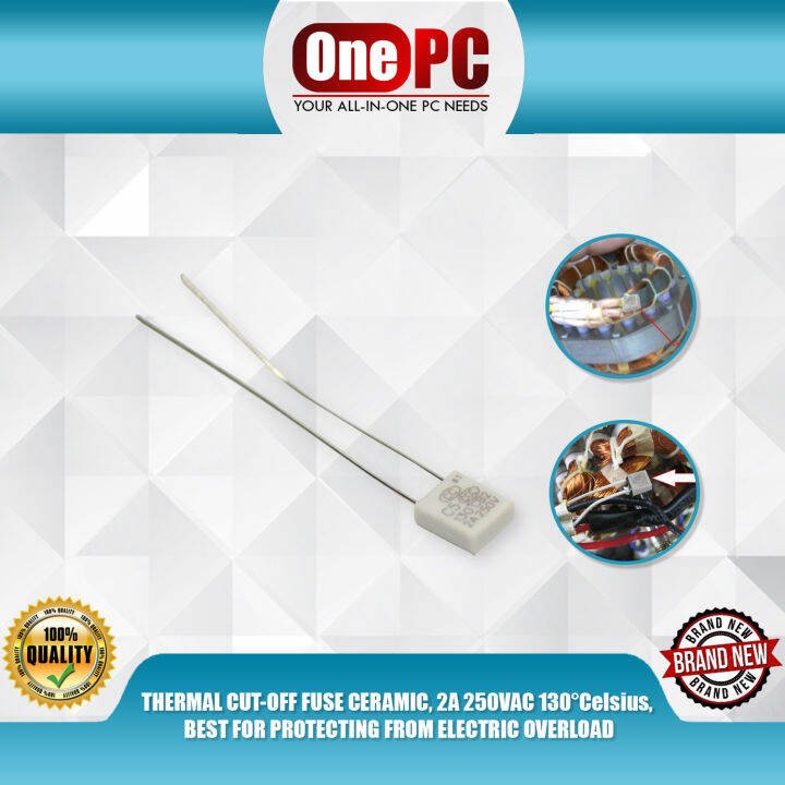 THERMAL CUTOFF FUSE CERAMIC, 2A 250VAC 130°Celsius, BEST FOR