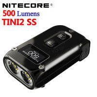 Newest NITECORE TINI2 SS 500 Lumens LED Mini Keychain Light EDC Smart Torch for Outdoor/Camping