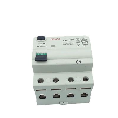 【LZ】 Online Shopping CHZFGOLD B Type RCD RCCB AC DC 10KA 400V ELCB Circuit Breaker Price 4P 63A 30mA