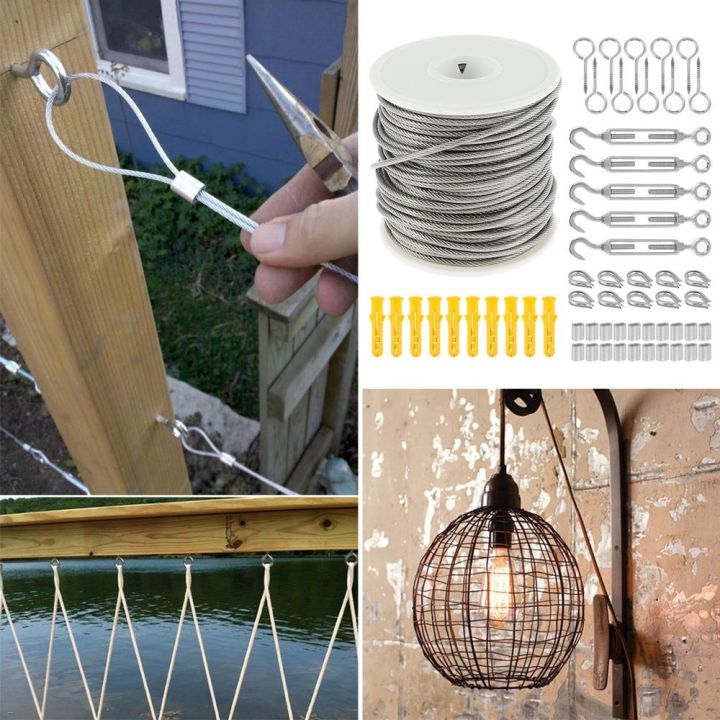56pcs-set-30-15-meter-steel-pvc-coated-flexible-wire-rope-soft-cable-transparent-stainless-steel-clothesline-fence-roll-kits