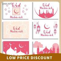 PAN6303936269ของขวัญพับอิสลามมุสลิมแบบทำมือ6ชิ้นการ์ด Eid Mubarak การ์ดอวยพรการ์ดข้อความของขวัญเชิญ