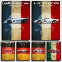 ✉Le Mans Carrera Panameriana Nurburg แหวนรถแข่งของเล่นโปสเตอร์คุณภาพภาพสีผ้าใบห้องนอนห้องนั่งเล่นศิลปะบนผนังการตกแต่งบ้าน