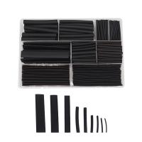 385pcs Heat Shrink Tubing Kit Ratio 2:1 Black 9 Sizes 125℃ Insulation Shrinkable Tubes Assortment Wire Cable Sleeve Kit With Box Electrical Circuitry