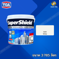 TOA super shield Semi-gloss acrylic paint ทีโอเอ ซุปเปอร์ชิลด์ สีน้ำอะคริลิก ชนิดกึ่งเงา สีขาว #G100 ขนาด 3.785 ลิตร