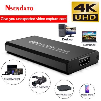 ✶ 4K USB Video Capture Card USB 2.0 HDMI Video Grabber Record adapter for Youtube OBS Game DVD Camcorder Live Streaming Broadcast