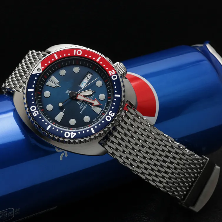 High Quality Cool Shark Steel Watchband for Seiko Water Ghost