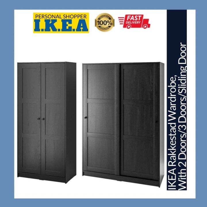 [INSTALLATION SERVICE PROVIDED] IKEA Rakkestad Wardrobe Solitaire Black