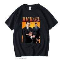 Retro Michael Scott Tshirts Men Cotton Tv Show T Shirt Short Sleeved The Office Dwight Schrute Jim Halpert Tee Gildan