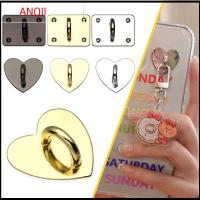 ANQII 3PCS INS STYLE หัวเข็มขัดรูปหัวใจ อุปกรณ์เสริมสำหรับโทรศัพท์ หัวเข็มขัดสี่เหลี่ยม ที่วางโทรศัพท์มือถือ จี้ DIY ตะขอโทรศัพท์ หัวเข็มขัดโลหะ