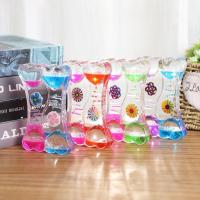 Creative oil leak toy oil water drop oil leak Double color heart liquid hourglass timer Home office desk ornaments gift enhanced