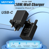 Vention เครื่องชาร์จเร็ว USB ติดผนัง20W 30W,อะแดปเตอร์ชาร์จเร็วมากปลั๊กแบบ Uk/eu/us สำหรับ Iphone Samsung Huawei Xiaomi ที่ชาร์จโทรศัพท์มือถือ