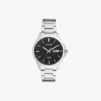 Citizen นาฬิกาข้อมือผู้ชาย [ประกันร้าน] CITIZEN นาฬิกาข้อมือผู้ชาย รุ่น AQ Mid Black Dial Silver รุ่น BF2001-80E