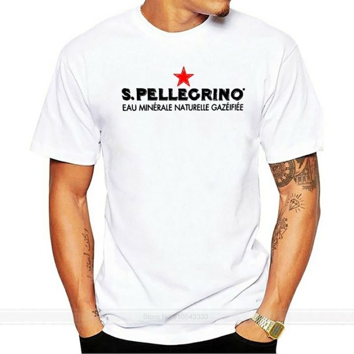 custom mens top san pellegrino red star hip hop rock t-shirt | Lazada PH