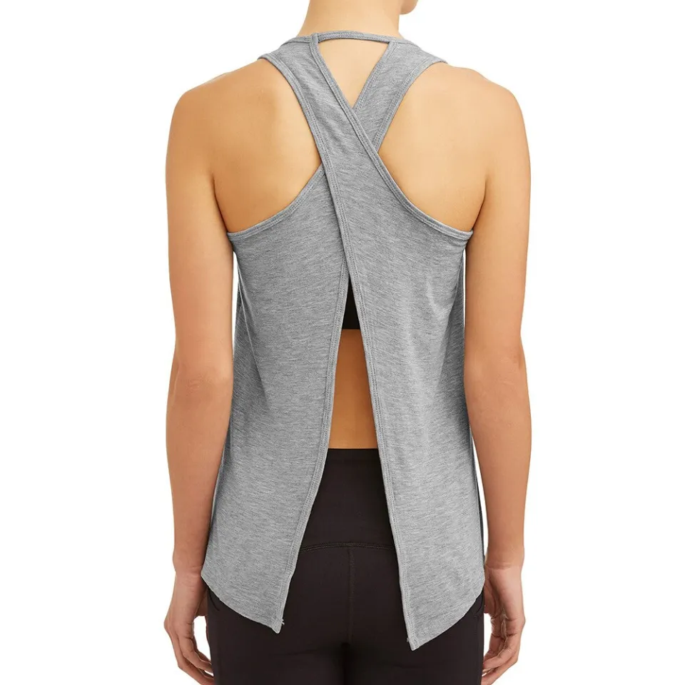 S-XL Yoga Shirt Women Gym Shirt Quick Dry Sports Shirts Cross Back
