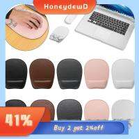 HONEYDEWD หนัง ข้น ตามหลักสรีรศาสตร์ ฟองน้ำ ไม่ลื่น PU แผ่นรองเม้าส์ รองรับมือ แผ่นรองเมาส์ พักข้อมือ