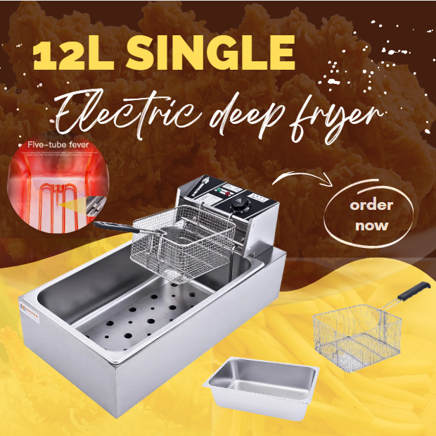 12L SINGLE ELECTRIC FRYER Heavy duty deep fryer gas type Deep fryer