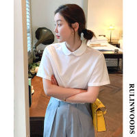 RULINWOODS เสื้อยืดแฟชั่นเสื้อยืดผ้าฝ้ายสตรี