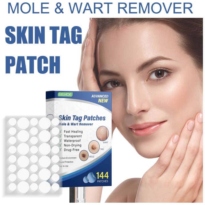 labels EELHOE g wart remover strips warts meat nevus moles clean ...