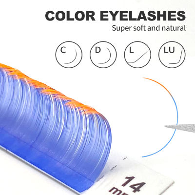 NATUHANA UV Neon Lash Extenions เรืองแสงในที่มืดขนตาสีเขียวเรืองแสงสีสันสดใส Bulk Classic การแต่งหน้าขนตาส่วนบุคคล