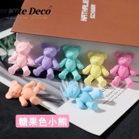 【 Cute Deco】Cute Cartoon Bear (7 Colors) Blue Bear/ Green Bear / Rose Red Bear Charm Button Deco/ Cute Jibbitz Croc Shoes Diy / Charm Resin Material For DIY