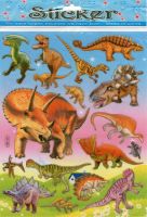 สติกเกอร์ไดโนเสาร์ Dinosau สติกเกอสีสันสดใส สำหรับเด็ก DIY พัฒนากล้ามเนื้อ สำหรับติดพื้นผิวที่ต้องการ ขนาด25X20cm A18