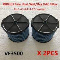 2ชิ้นตัวกรองสำหรับ VF3500 Ridgid เครื่องดูดฝุ่นเครื่องกรองสูญญากาศกระดาษจีบ3ชั้น3-4.5Gal อุปกรณ์เสริมเครื่องดูดฝุ่น11-17L