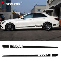 2Pcslot Car Waist Side Skirt Decoration Stickers Decals Vinyl For Benz W205 W203 W204 C Class Auto Car Accessories