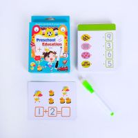 1pc Kids Educational Toys Alphabet Number Learning Cards Flash Cards with Erasable Pen English Book Teaching Aids for Children Flash Cards Flash Cards