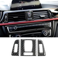 【hot】 3Pcs Carbon Central Air Conditioning Outlet Stickers Car Accessories 3 F30 3GT F34