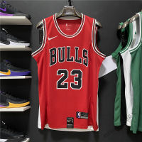 บาสเก็ตบอล NBA Mens Jersey #23 Michael_Jordan Chicago_Bulls ร้อนกด Retro City Edition เสื้อบาสเกตบอลสวิงแมน-สีแดง