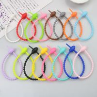 Silicone Self-Locking Wire Cable Tie Reusable Durable Loop Protector Tidy Organizer Wire Straps Fasten Cable Food Bag Bundle Too Cable Management