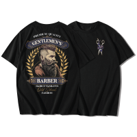 [New] เสื้อลาย BARBERSHOP เสื้อยืดแขนสั้นคอกลม Cotton 100% สกรีนลาย